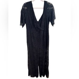 Trixxi Black Lace Detail Jumpsuit